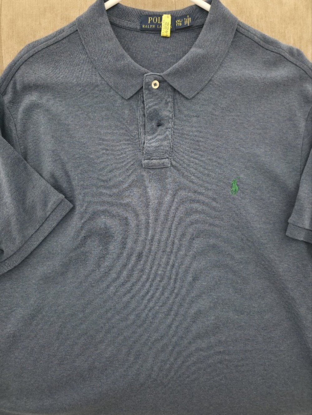 Polo by Ralph Lauren Men's Heather Slate Blue Short Sleeve Polo